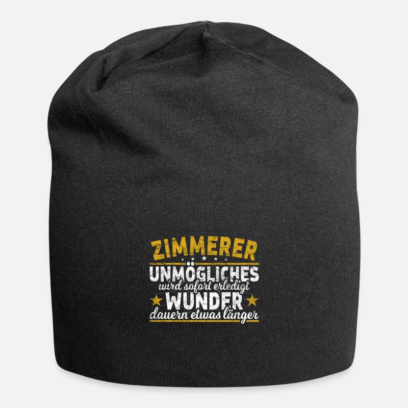 Zimmerer - Jersey-Beanie - Schwarz