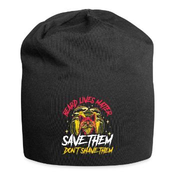 Beard Lives Matter Bart Geschenk - Jersey-Beanie - Schwarz - Vorne