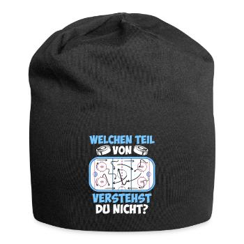 Eishockey Taktik Eishockeyspieler Eishockey - Jersey-Beanie - Schwarz - Vorne