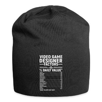 Video Game Designer - Jersey-Beanie - Schwarz - Vorne