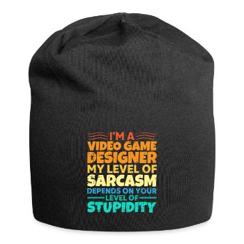 Video Game Designer - Jersey-Beanie - Schwarz - Vorne