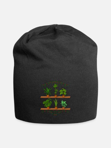 Pflanzen Ansammlung Topfpflanzen - Jersey-Beanie - Schwarz