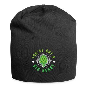 You Have Got A Big Heart Artischocken - Jersey-Beanie - Schwarz - Vorne