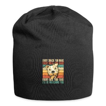 Jeder Snack, den du machst Jede Mahlzeit, die du backst Jede - Jersey-Beanie - Schwarz - Vorne