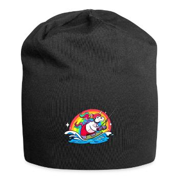 Wakeboarding Unicorn Wakeboarder Wakeboard - Jersey Beanie - black - Front