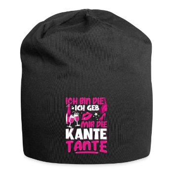 Kante Tante Feiern Party Geschenk - Jersey-Beanie - Schwarz - Vorne