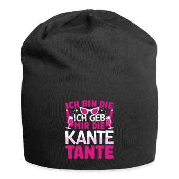 Ich bin die ich geb mir die Kante Tante Feiern - Jersey-Beanie - Schwarz - Vorne