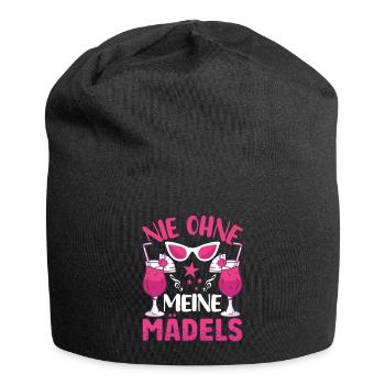 Mädels es eskalier eh nicht alleine - Jersey-Beanie - Schwarz - Vorne