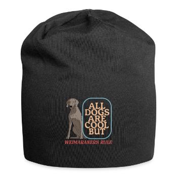 Weimaraner Hunde | Hundebesitzer Geschenk - Jersey-Beanie - Schwarz - Vorne