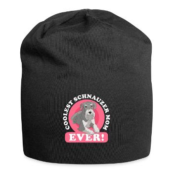 Schnauzer Maman | Cadeau de propriétaire de chien de chien - Bonnet en jersey - noir - Devant