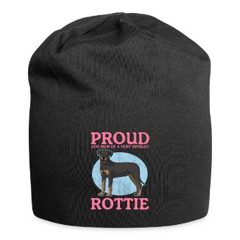 Rottweiler Mom | Hundebesitzerin Hunde Geschenk - Jersey-Beanie - Schwarz - Vorne
