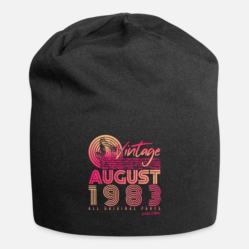 Août 1983 Idée cadeau - Bonnet en jersey - noir