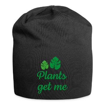 Pflanzen verstehen mich - Jersey-Beanie - Schwarz - Vorne