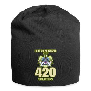 J’ai eu 99 problèmes et 420 solutions Cannabis Weed - Bonnet en jersey - noir - Devant