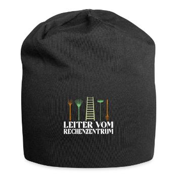 Lustiges Leiter vom Rechenzentrum Gartenarbeit Frü - Jersey-Beanie - Schwarz - Vorne