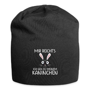 Lustiges Mir reicht´s ich geh zu meinem Kaninchen - Jersey-Beanie - Schwarz - Vorne