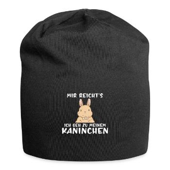 Lustiges Mir reicht´s ich geh zu meinem Kaninchen - Jersey-Beanie - Schwarz - Vorne