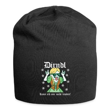 Dirndl kann ich mir nicht leisten Dirndl Ersatz - Jersey-Beanie - Schwarz - Vorne