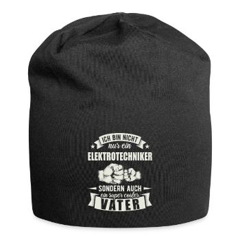 Elektrotechniker Vater Papa Vatertag Elektriker - Jersey-Beanie - Schwarz - Vorne