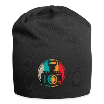 Fotografie Kamera Fotograf Retro Kamera Fotografie - Jersey-Beanie - Schwarz - Vorne