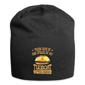 Tugboat Spoiled Tugboat Captain Ehemann Segeln - Jersey-Beanie - Schwarz - Vorne