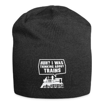 Zuglokomotive Transport Eisenbahnbegeisterte - Jersey-Beanie - Anthrazit - Vorne