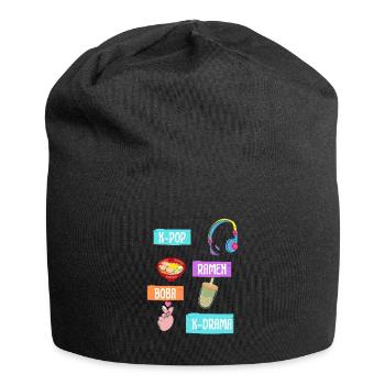 K-Pop Fashion for Fans of korean K-Drama & K-Pop - Jersey Beanie - black - Front