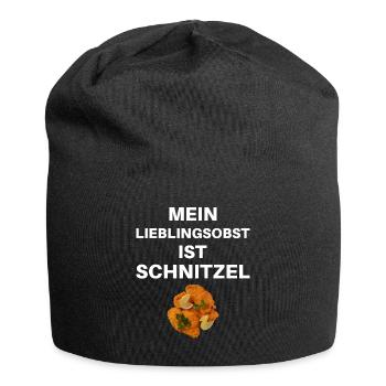 Mein Lieblingsobst ist der Schnitzel - Jersey-Beanie - Schwarz - Vorne