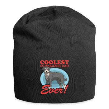 Schnauzer Dad Hundebesitzer Herrchen Geschenk - Jersey-Beanie - Schwarz - Vorne