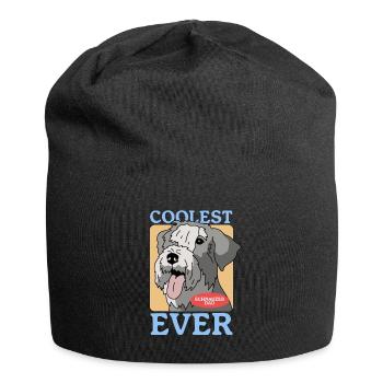 Schnauzer Dad | Hundebesitzer Herrchen Geschenk - Jersey-Beanie - Schwarz - Vorne