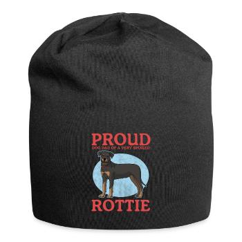 Rottweiler Dad Rottie Hunde Hundehalter Geschenk - Jersey-Beanie - Schwarz - Vorne