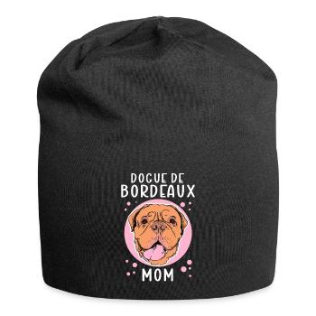 Bordeaux Grand Danois Maman Dogue de Bordeaux Cadeau - Bonnet en jersey - noir - Devant