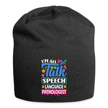 Speech Language Pathologist Speech Therapist Im - Jersey-Beanie - Schwarz - Vorne