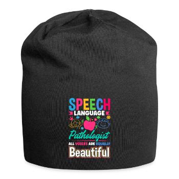 Speech Language Pathologist Pathology Speech - Jersey-Beanie - Schwarz - Vorne