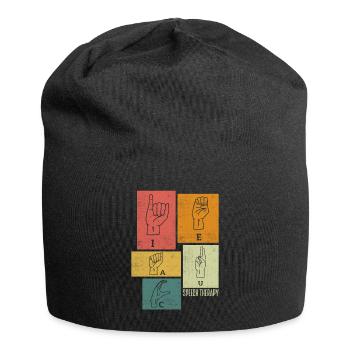 Speech Language Pathologist Speech Therapy ASL - Jersey-Beanie - Schwarz - Vorne