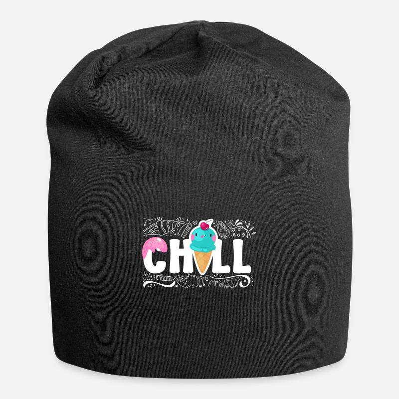 Crème glacée Cone Chill - Bonnet en jersey - noir
