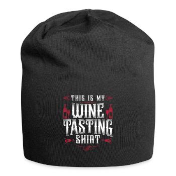 Sommelier Wine Drinking Tasting - Jersey-Beanie - Schwarz - Vorne