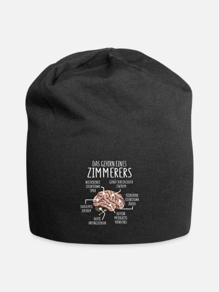 Zimmerer Anatomie Gehirn Tischler - Jersey-Beanie - Schwarz