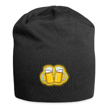 Bier Krüge anstoßen - Jersey-Beanie - Schwarz - Vorne