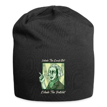 Inhale The Good Shit Exhale The Bullshit 420 Weed - Jersey-Beanie - Schwarz - Vorne
