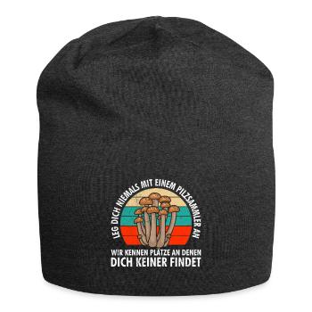Verlassene Plätze Pilze sammeln Pilzsammler - Jersey-Beanie - Anthrazit - Vorne