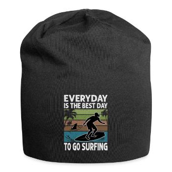 Chaque jour est le meilleur jour pour aller surfer - Surf - Su - Bonnet en jersey - noir - Devant