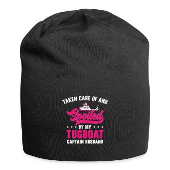 Tugboat Spoiled Tugboat Captain Ehemann Segeln - Jersey-Beanie - Schwarz - Vorne