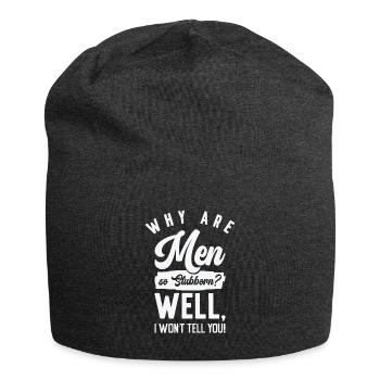 Funny Men So Stur Hilarious Sturheit - Jersey-Beanie - Anthrazit - Vorne
