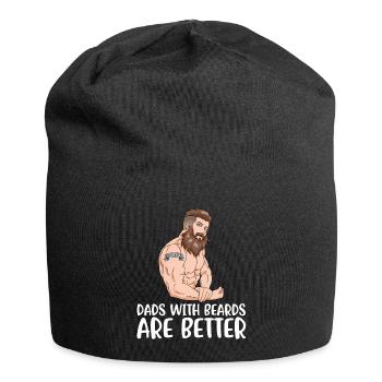 Dads With Beards Are Better Bart Gift - Jersey Beanie - black - Front