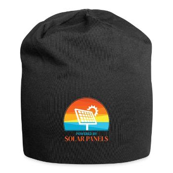 Powered By Solar Panels Photovoltaik - Jersey-Beanie - Schwarz - Vorne