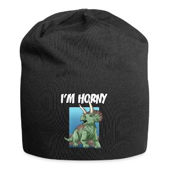 Velociraptor für einen Dino Fan und Dinosaurier - Jersey-Beanie - Schwarz - Vorne