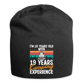 37 Year Old Camper Mountains Camping 37 Birthday - Jersey Beanie - black - Front