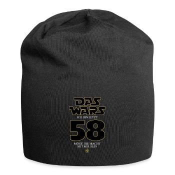 Ça y est, j’ai maintenant 58 ans - Bonnet en jersey - noir - Devant