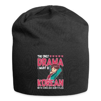 Design pop coréen pour un fan de mode K-Pop - Bonnet en jersey - noir - Devant